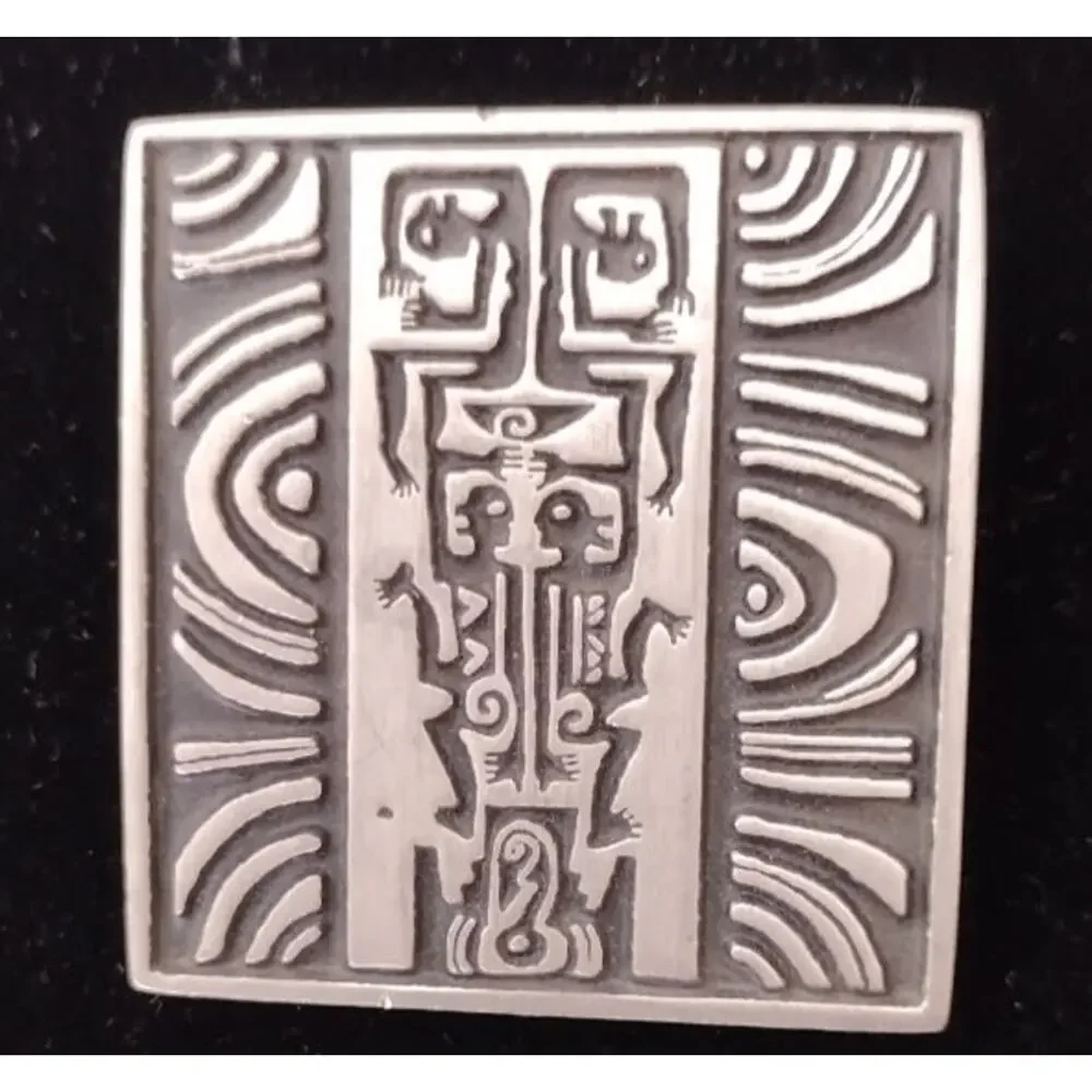 Alice Seely 2000 Vintage Menopause, Mid Life Celebration Square‎ Pewter Pin